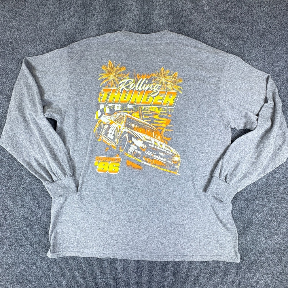 VTG Brisco Shirt‎ Mens XL Gray Rolling Thunder National Championship Summer 96
